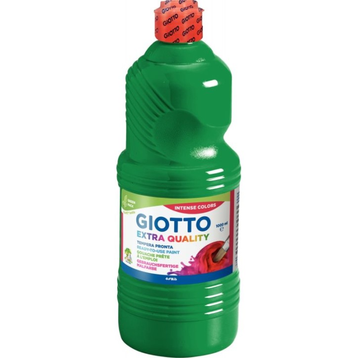 Flacon de 1L de gouache liquide GIOTTO, vert foncé F533412 GIOTTO