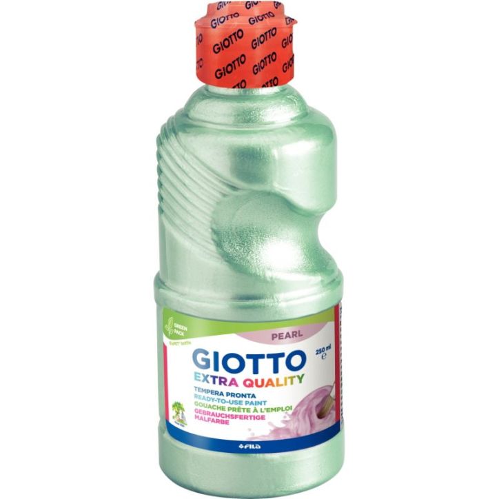 Flacon 250ml de gouache nacrée GIOTTO PEARL PAINT, vert clair F53130300 GIOTTO