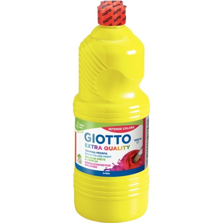 Flacon de 1L de gouache liquide GIOTTO jaune primaire F533402 GIOTTO