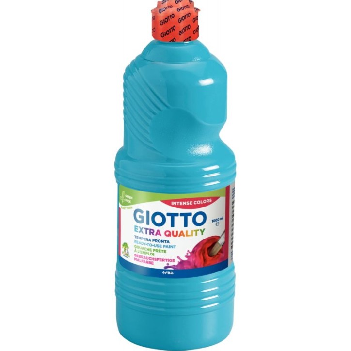 Flacon de 1L de gouache liquide GIOTTO cyan F53341500 GIOTTO