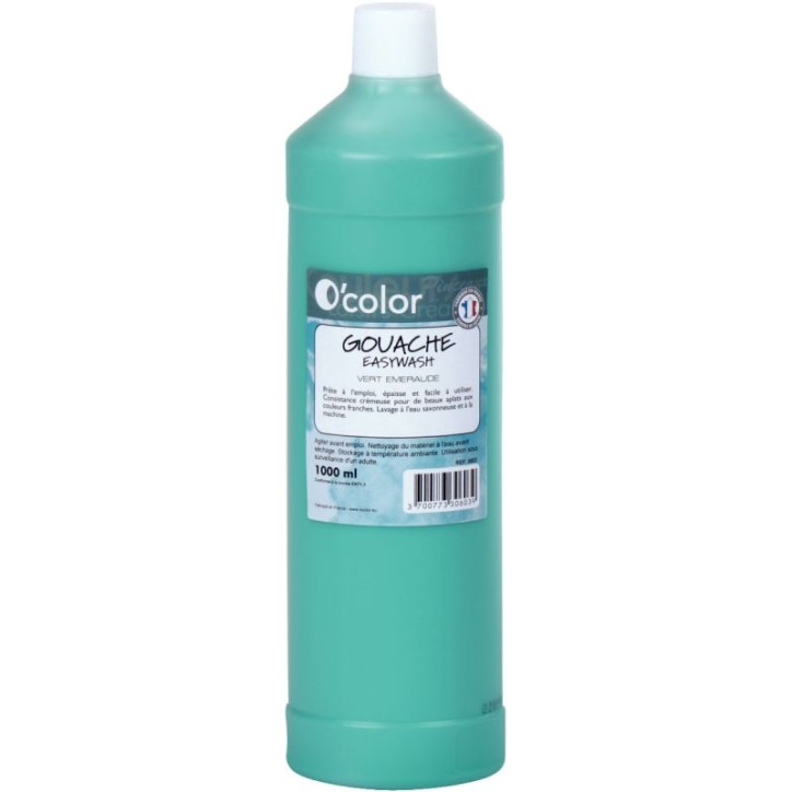 Flacon 1 litre de gouache liquide économique O'COLOR vert foncé 07881 O'COLOR