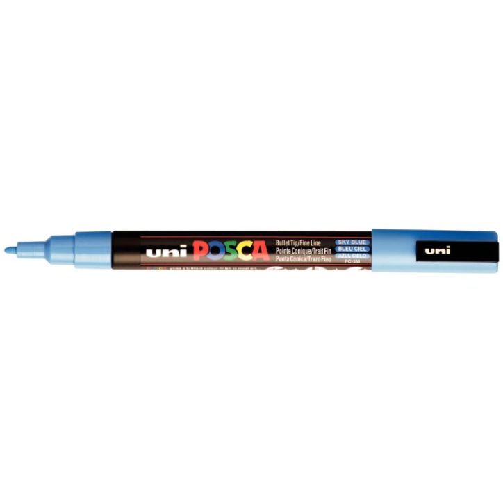 Marqueur pointe fine ogive bleu ciel PC3M BCI POSCA UNIBALL