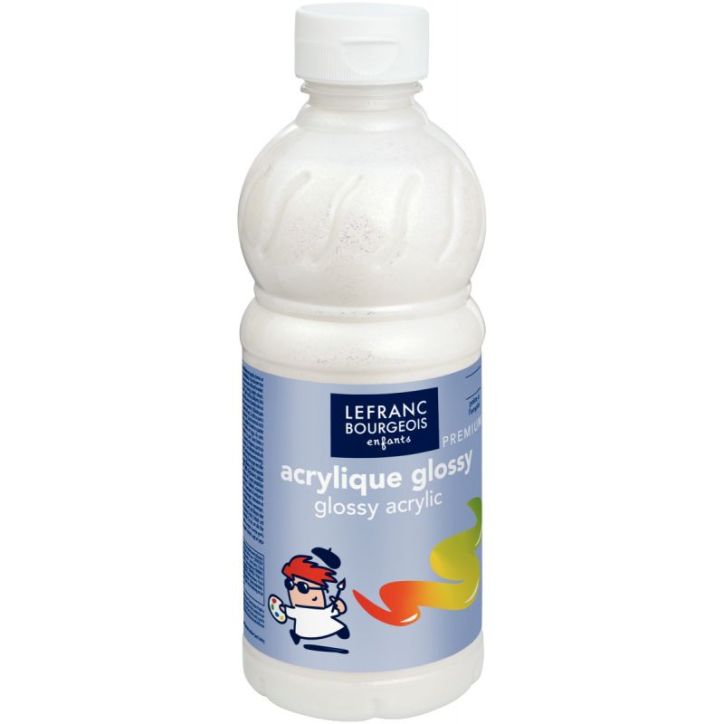 Flacon 500ml de vernis acrylique Glossy Lefranc Bourgeois, finition pailletée 188150 COLOR AND  LEFRANC & BOU(...)