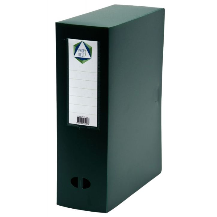 PERGAMY Boîte de classement dos de 10 cm, en polypropylène 7/10e. Coloris vert