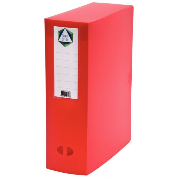 PERGAMY Boîte de classement dos de 10 cm, en polypropylène 7/10e. Coloris rouge