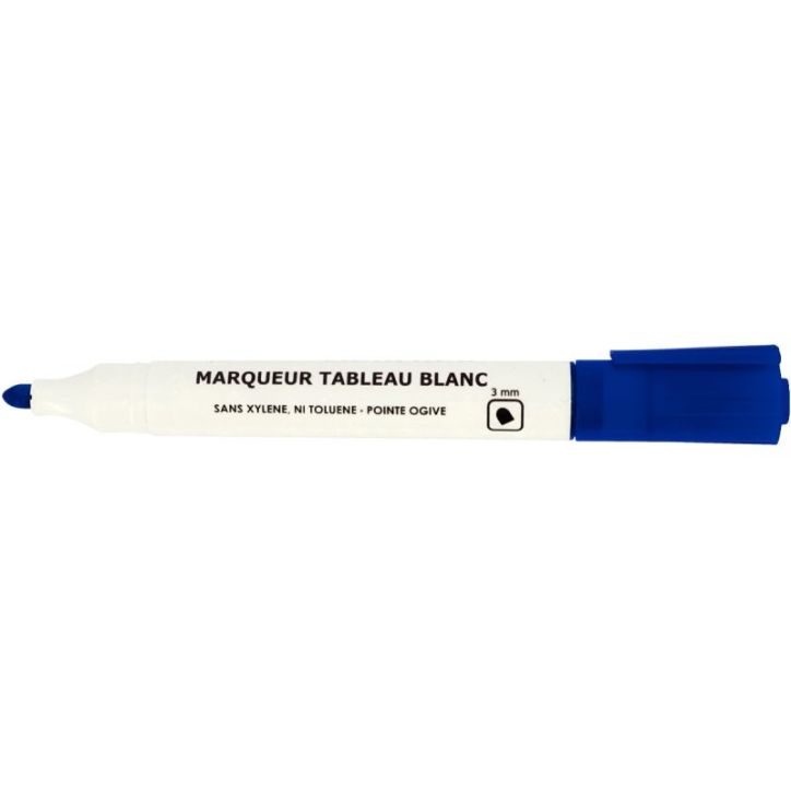 Marqueur tableau blanc pointe ogive 3mm bleu 28214