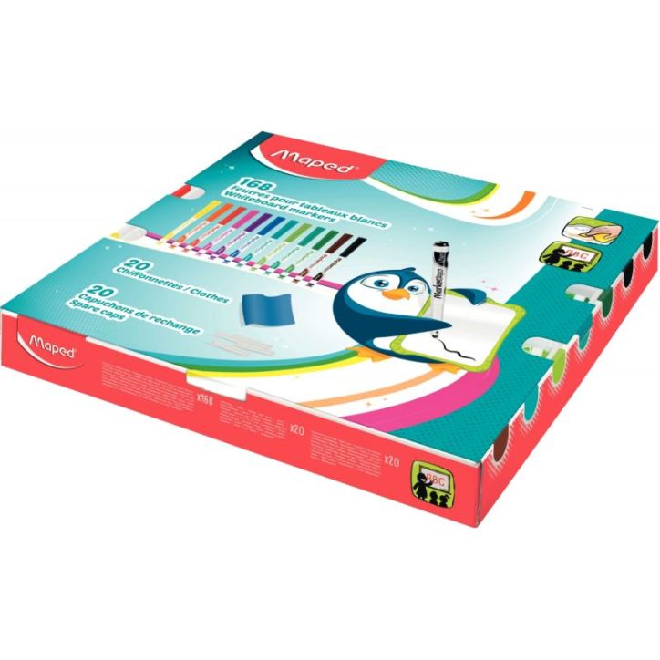 Classpack de 168 marqueurs Peps 12 à  la couleur 741804 MAPED