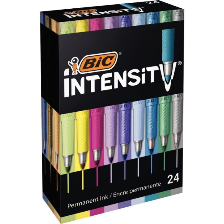 Boîte de 24 marqueurs permanents Intensity 992731 BIC