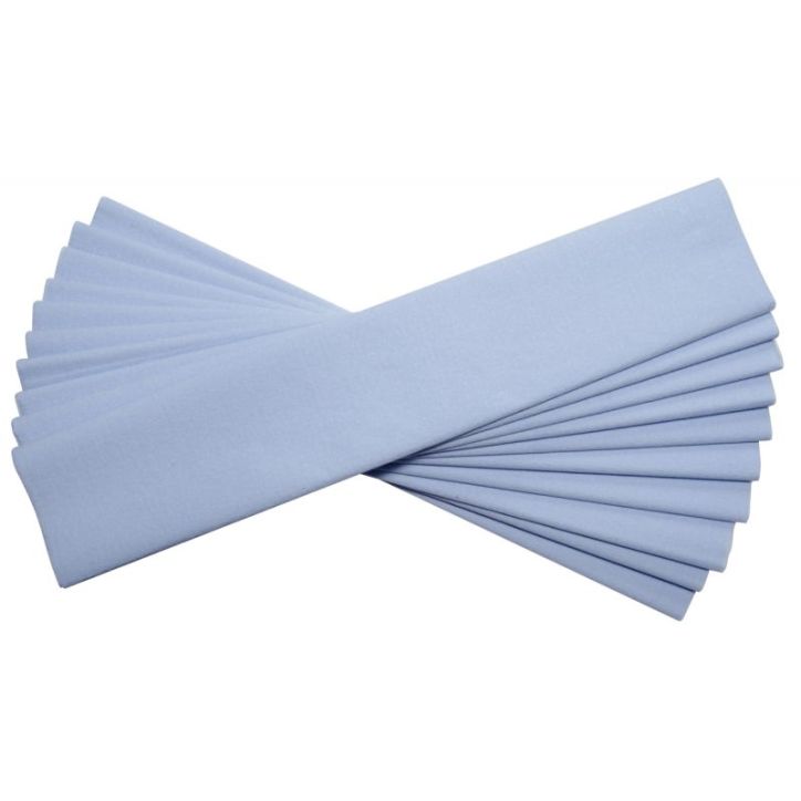 Paquet de 10 feuilles crépon ordinaire 200x50 cm  bleu clair 2132