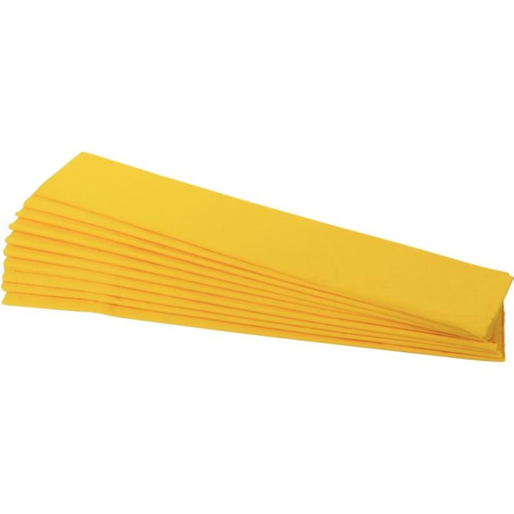 Paquet de 10 feuilles crépon ordinaire 200x50 cm jaune citron 2111