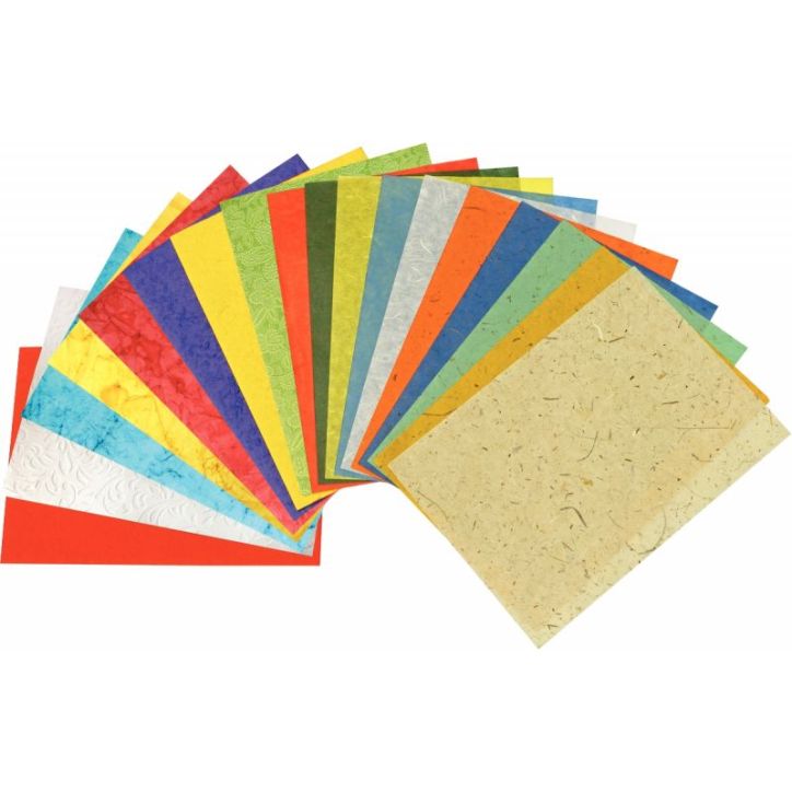 Sachet de 18 feuilles de papier naturel, format 23 x 33 cm 58231809