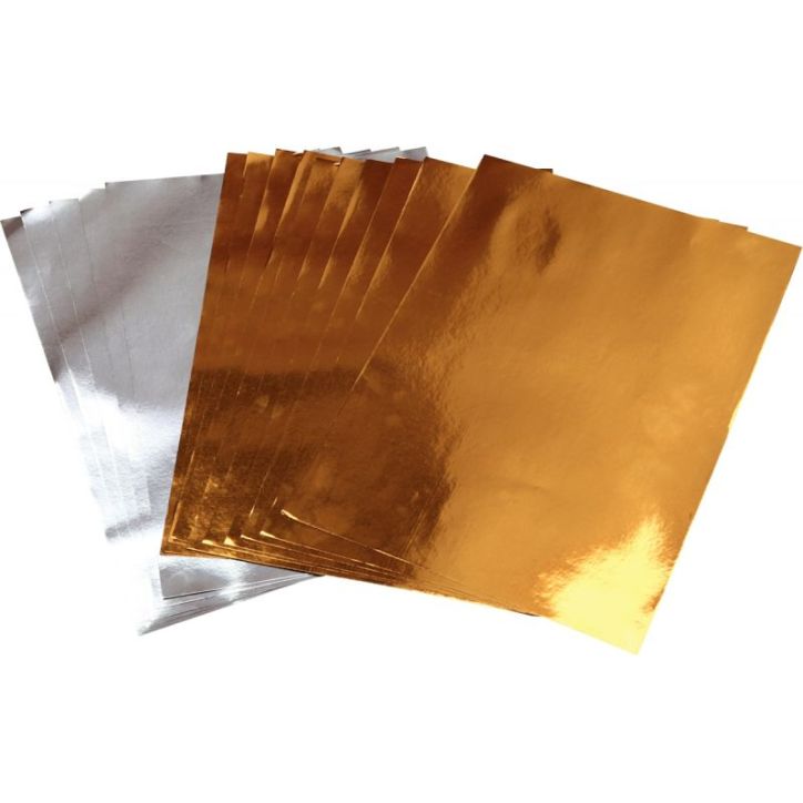 Pochette de 15 feuilles métalisées A4 adhésives POC15FMETADHOR_01/27128