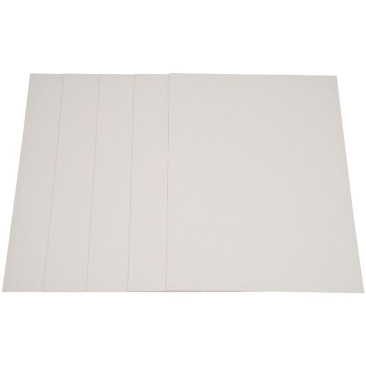 Paquet de 5 feuilles de carton épais, 2 côtés gris, format 60 x 80 cm, 1230 g épaisseur 2 mm C200005519